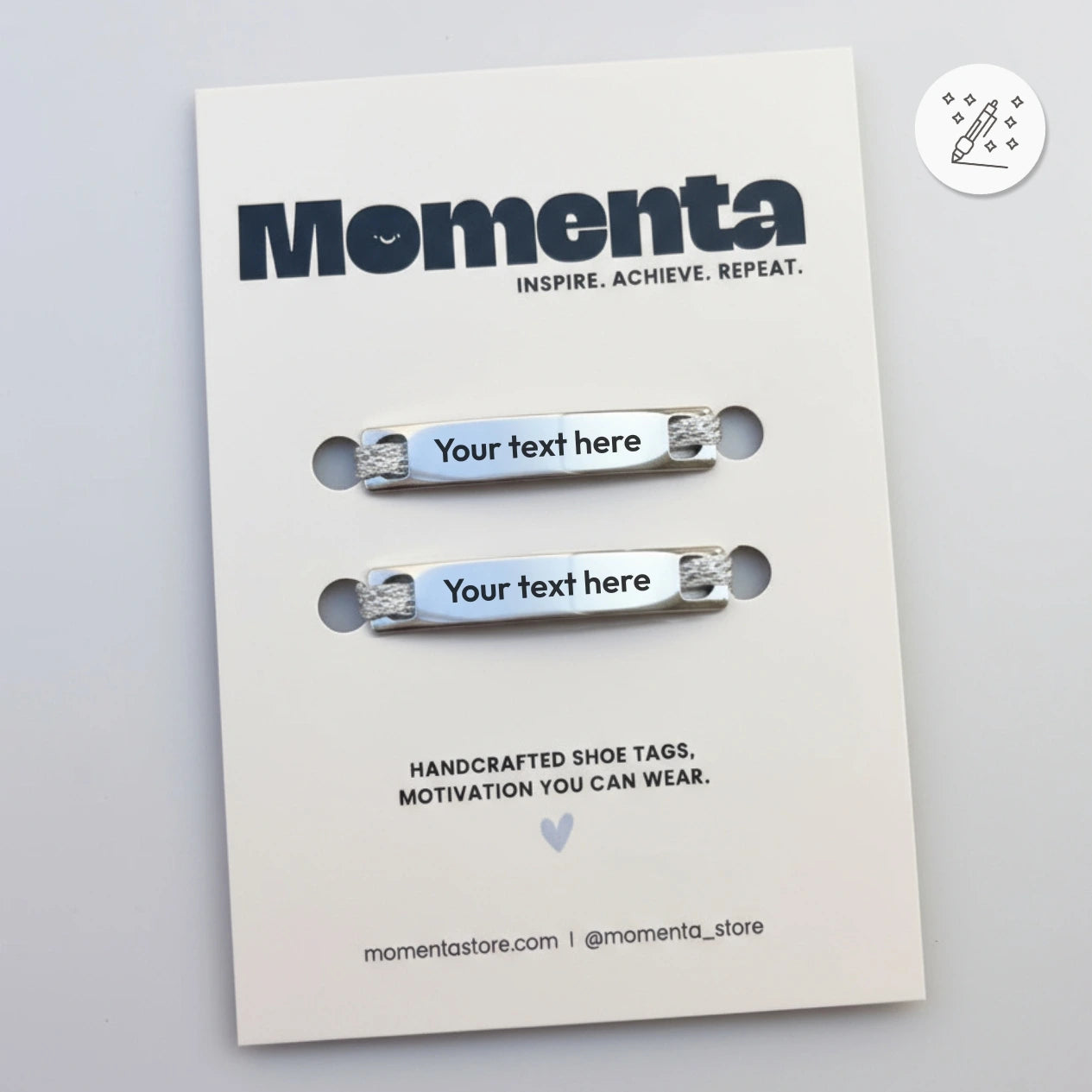 Accessoire running personnalisable motivation pour lacets de chaussures